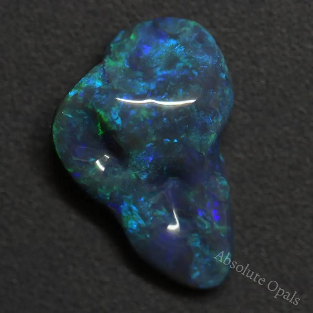 24.7 Cts Australian Black Solid Opal Carving Lightning Ridge Cmr