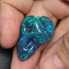 24.7 Cts Australian Black Solid Opal Carving Lightning Ridge Cmr