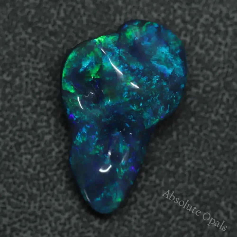 24.7 Cts Australian Black Solid Opal Carving Lightning Ridge Cmr