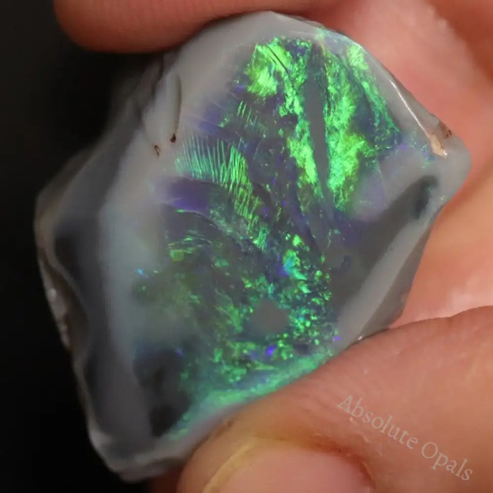 24.85 Cts Australian Semi-Black Opal Rough Lightning Ridge Gem