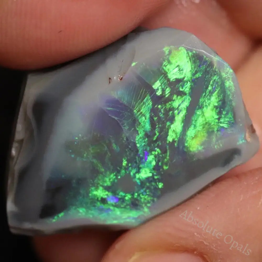 24.85 Cts Australian Semi-Black Opal Rough Lightning Ridge Gem