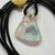 Australian Opal Drilled Greek Leather Mounted Pendant Necklace