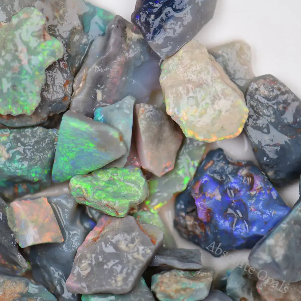 Australian Rough Opal Parcel Lightning Ridge - Potch and Colour