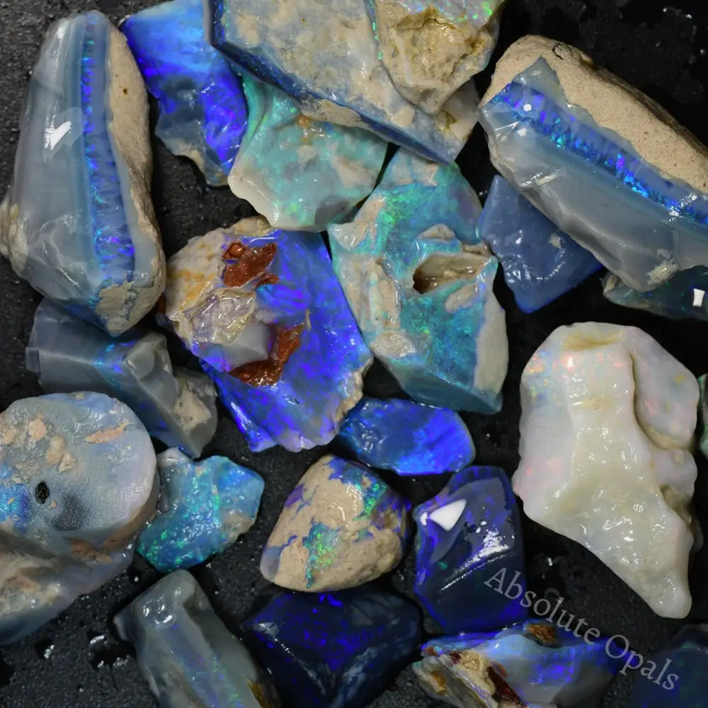 Lightning Ridge Rough Opal – Uncut Solid Opal Stones with Brilliant Fire