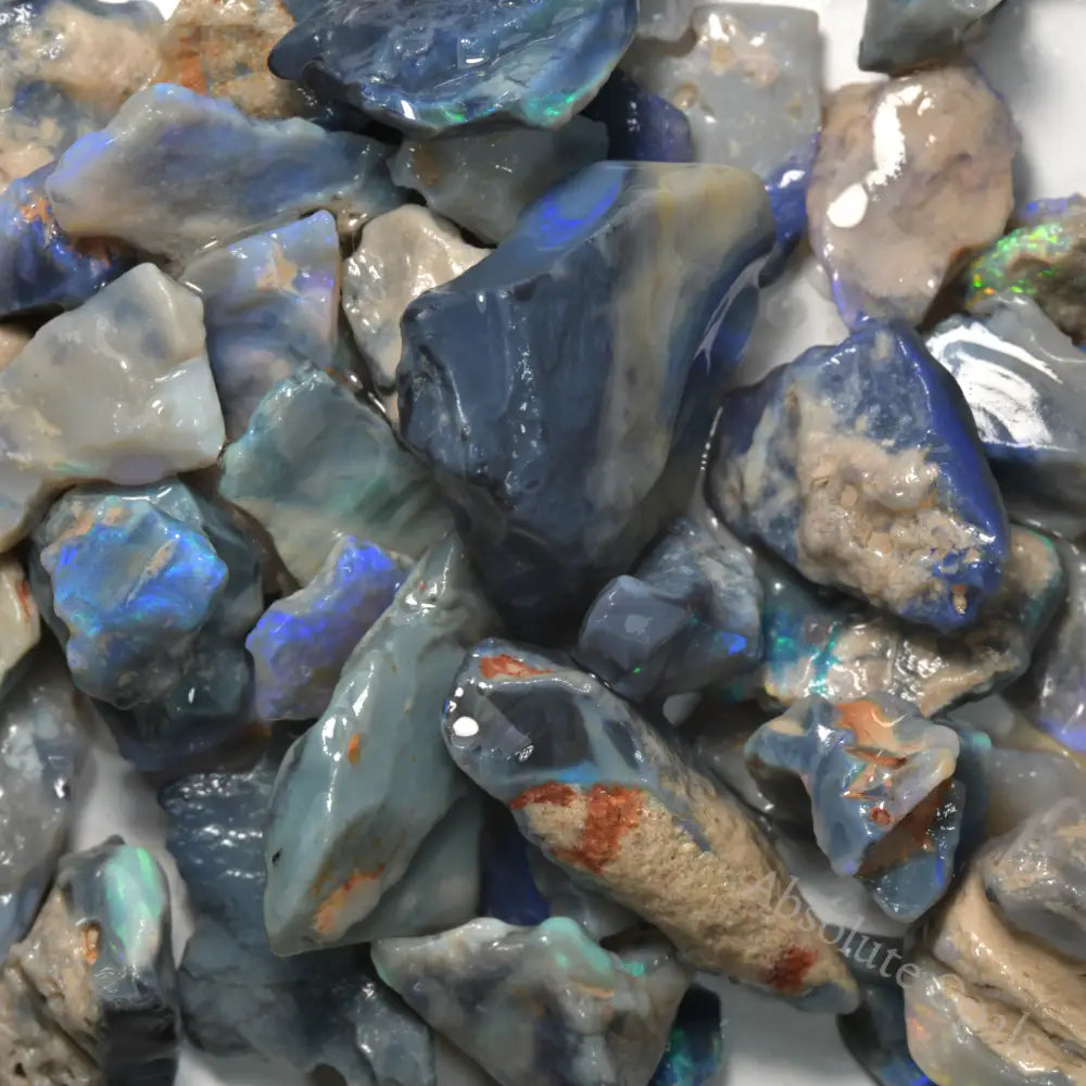 Rough Black Opal Parcel Lightning Ridge - Potch and Colour