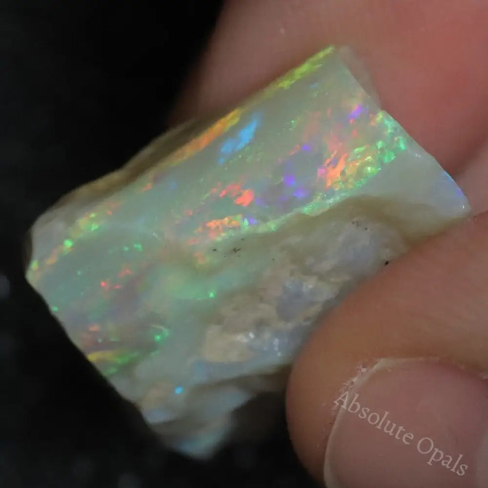 25.95 Cts Australian Semi Black Opal Rough Lightning Ridge