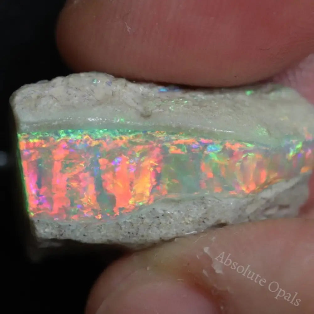 25.25 Cts Australian Semi Black Opal Rough Lightning Ridge Gem Stone