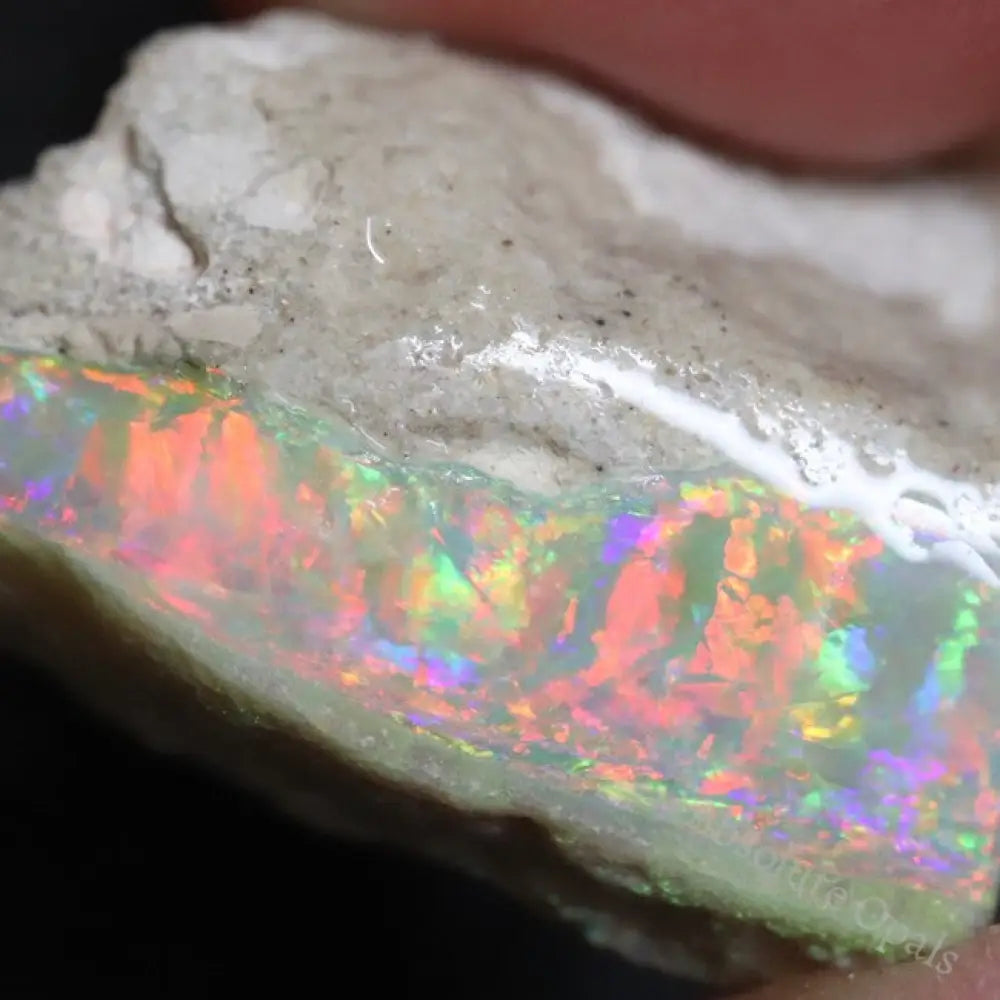 25.25 Cts Australian Semi Black Opal Rough Lightning Ridge Gem Stone