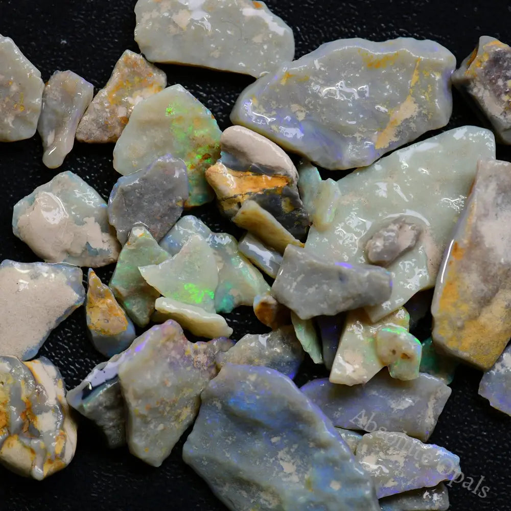 252 Cts Australian Rough Opal Parcel Lightning Ridge - Potch And Colour Mine Run