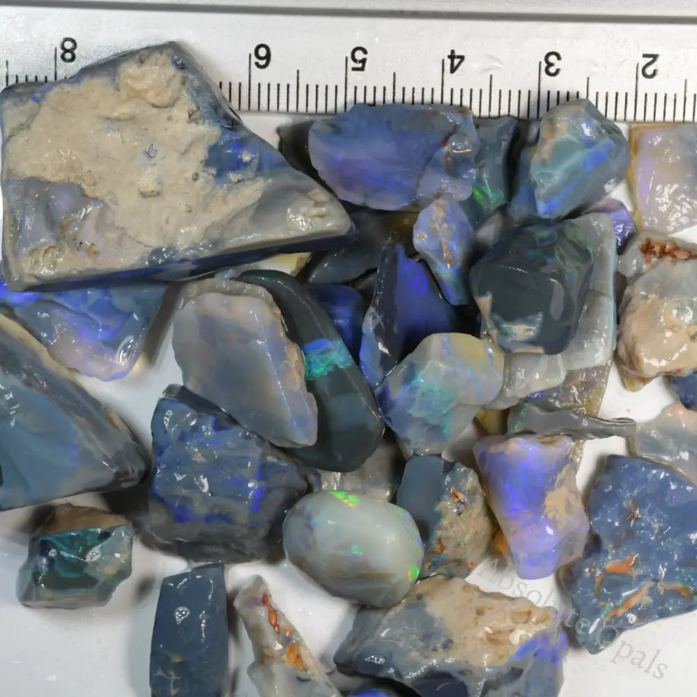 Rough Black Opal Parcel Lightning Ridge - Potch and Colour