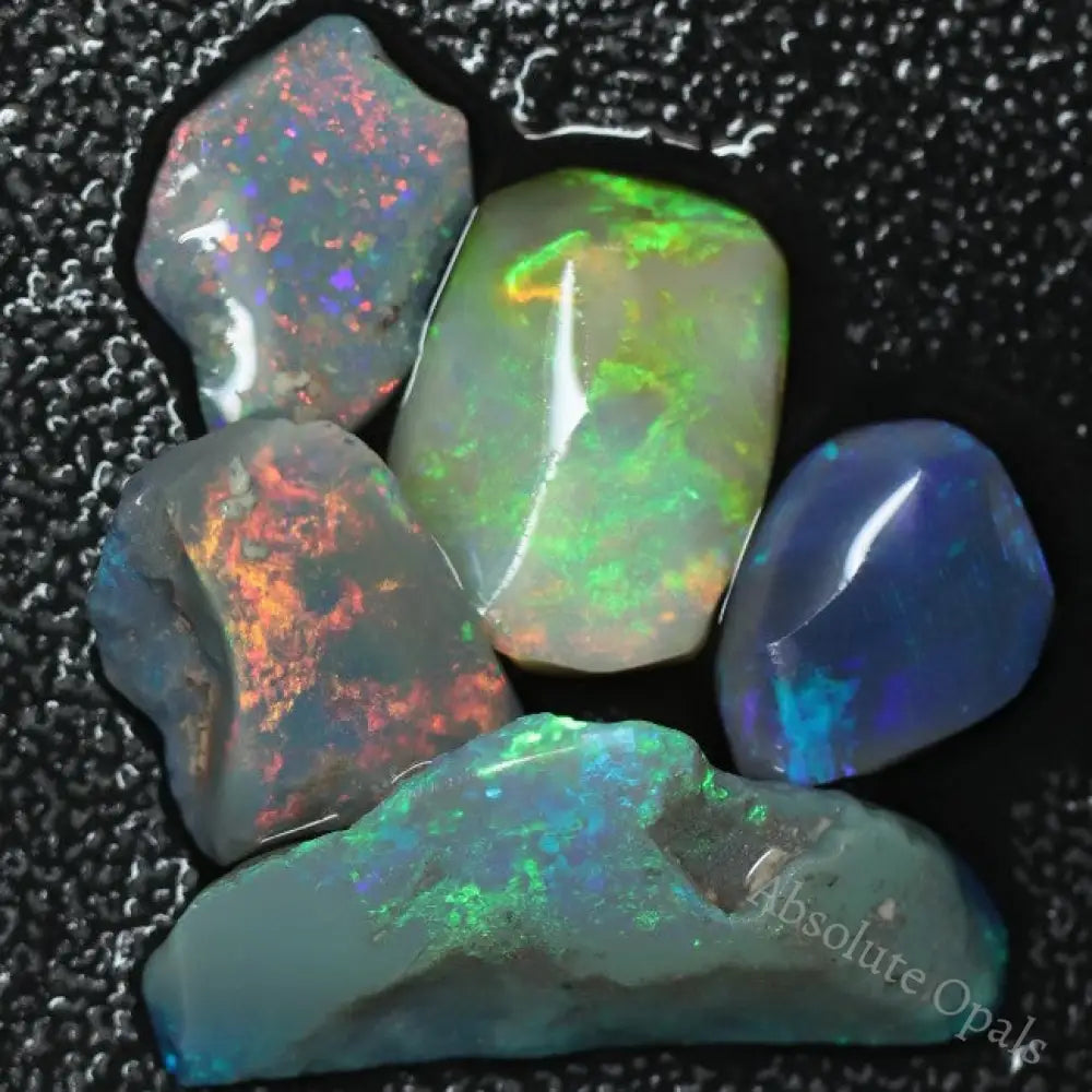 26.35 Cts Australian Opal Rough Parcel Rubs Lightning Ridge