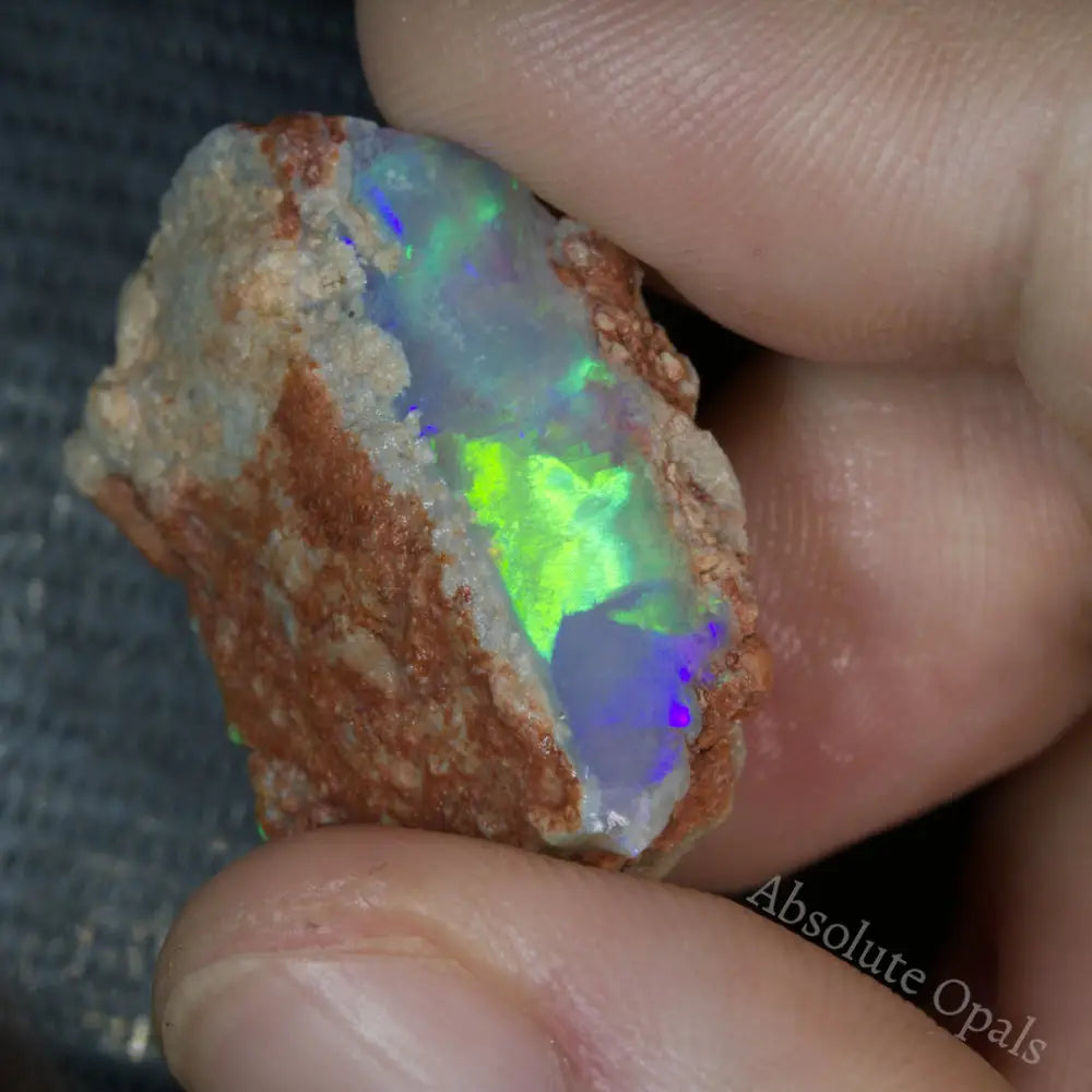 26.72 Cts Australian Rough Opal Lightning Ridge Single