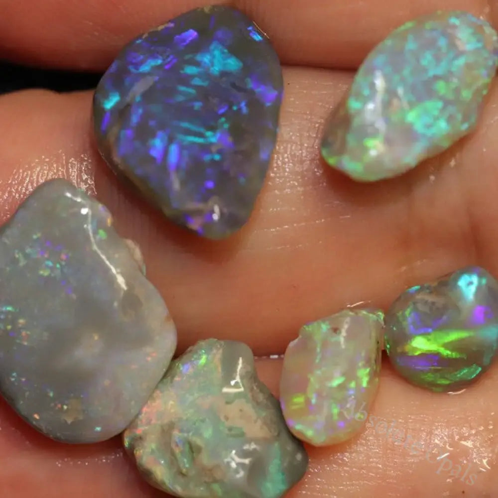 Australian Solid Semi Black Opal Rough, Lightning Ridge Parcel