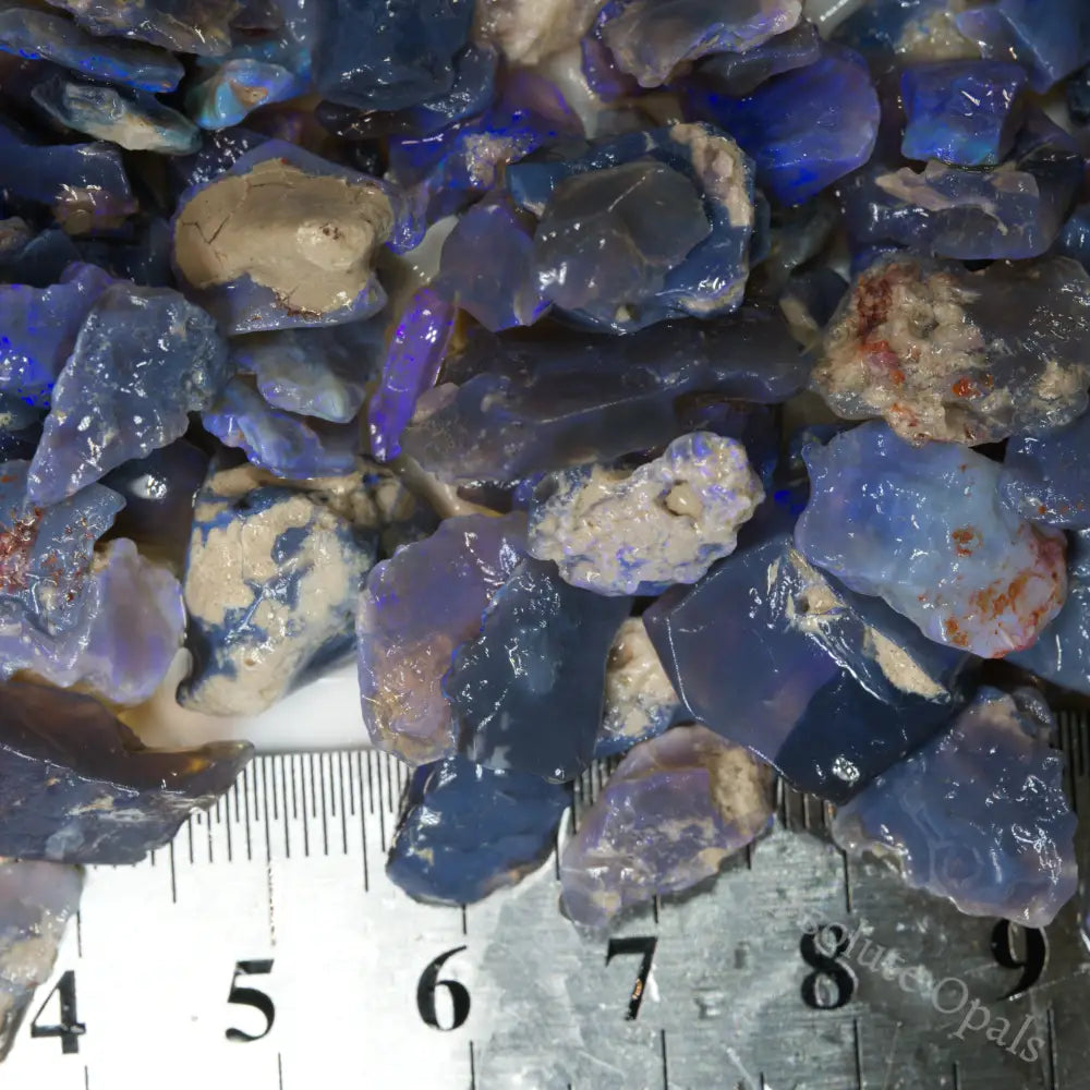 Australian Rough Black Opal Parcel, Lightning Ridge CMR - Chips