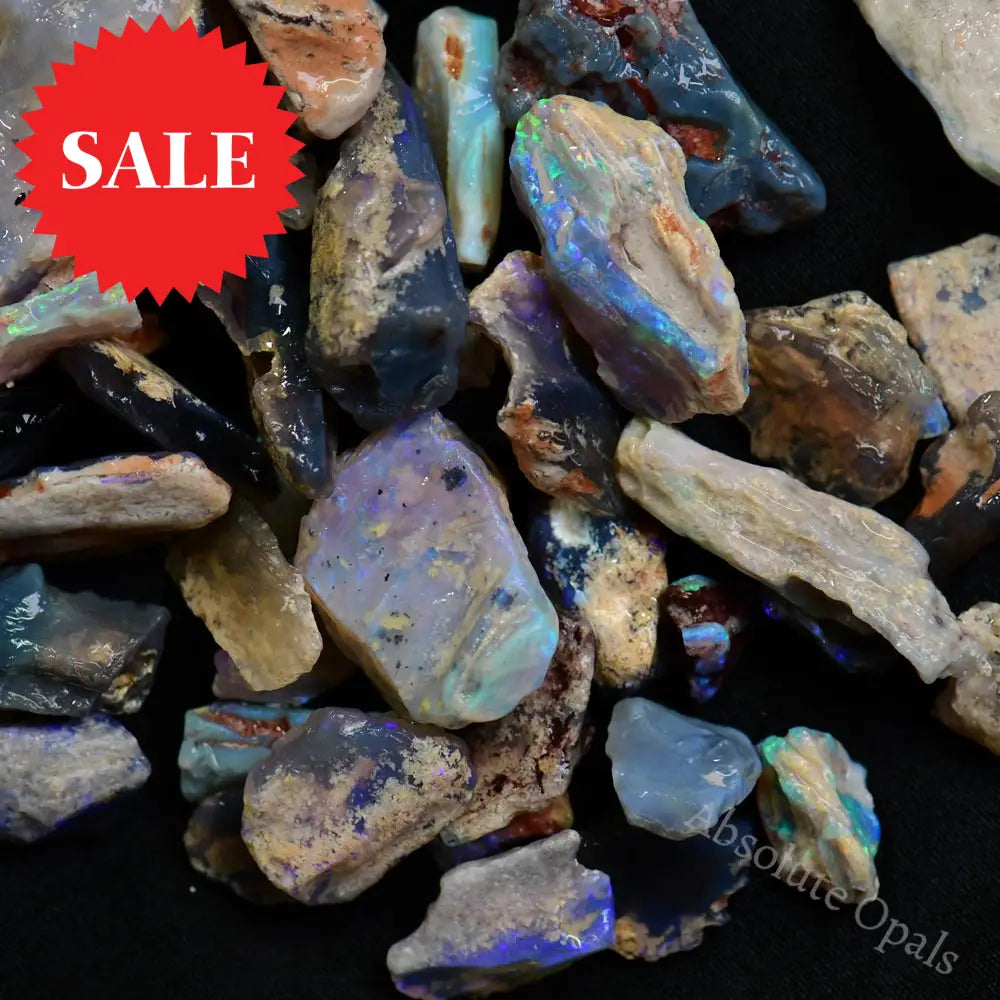 Australian Rough Opal Parcel, Lightning Ridge - Fossils - Beginners