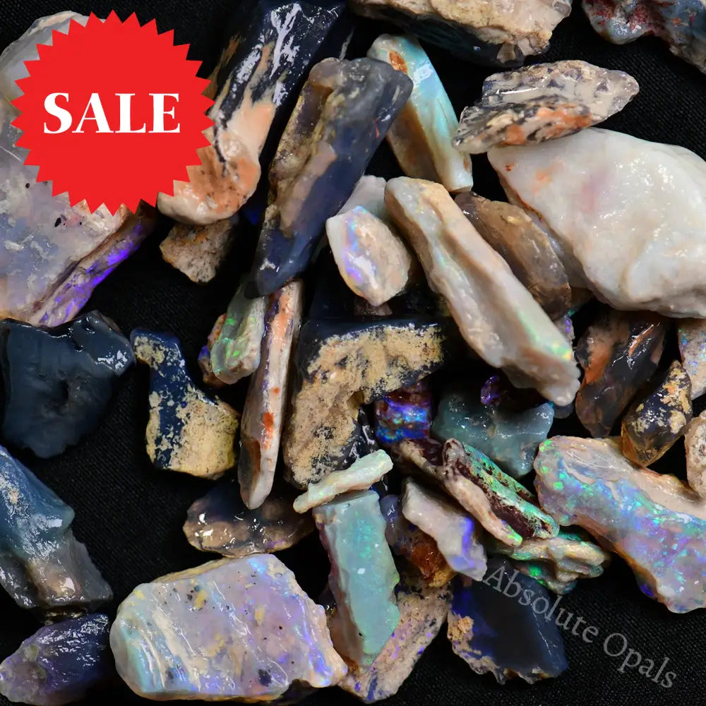 Australian Rough Opal Parcel, Lightning Ridge - Fossils - Beginners