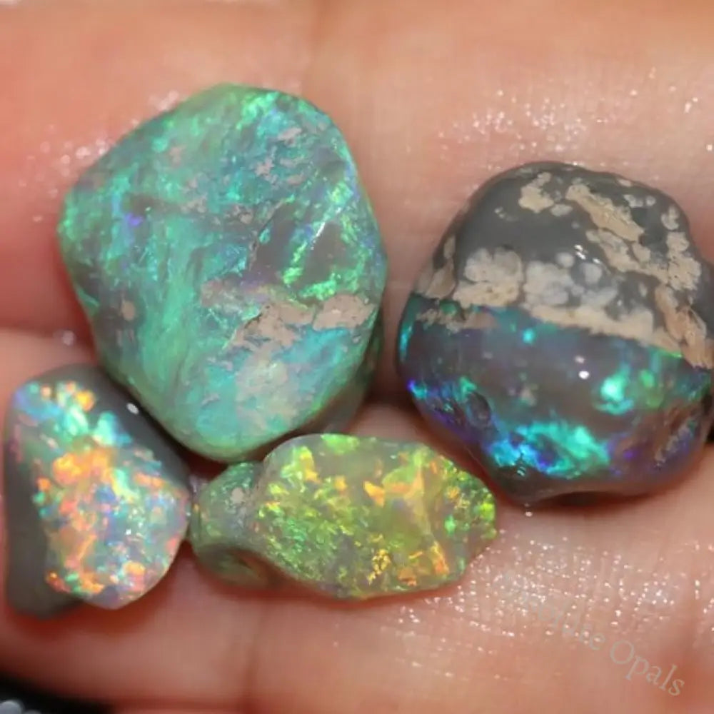 Australian Solid Semi Black Opal Rough Nobby Lightning Ridge Parcel