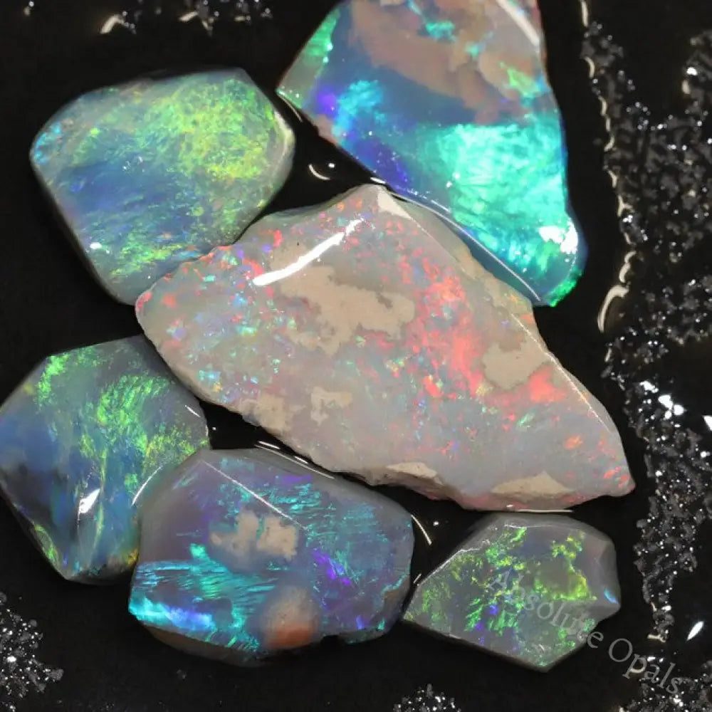 29.05 Cts Australian Black Opal Rough Rubs Lightning Ridge Parcel