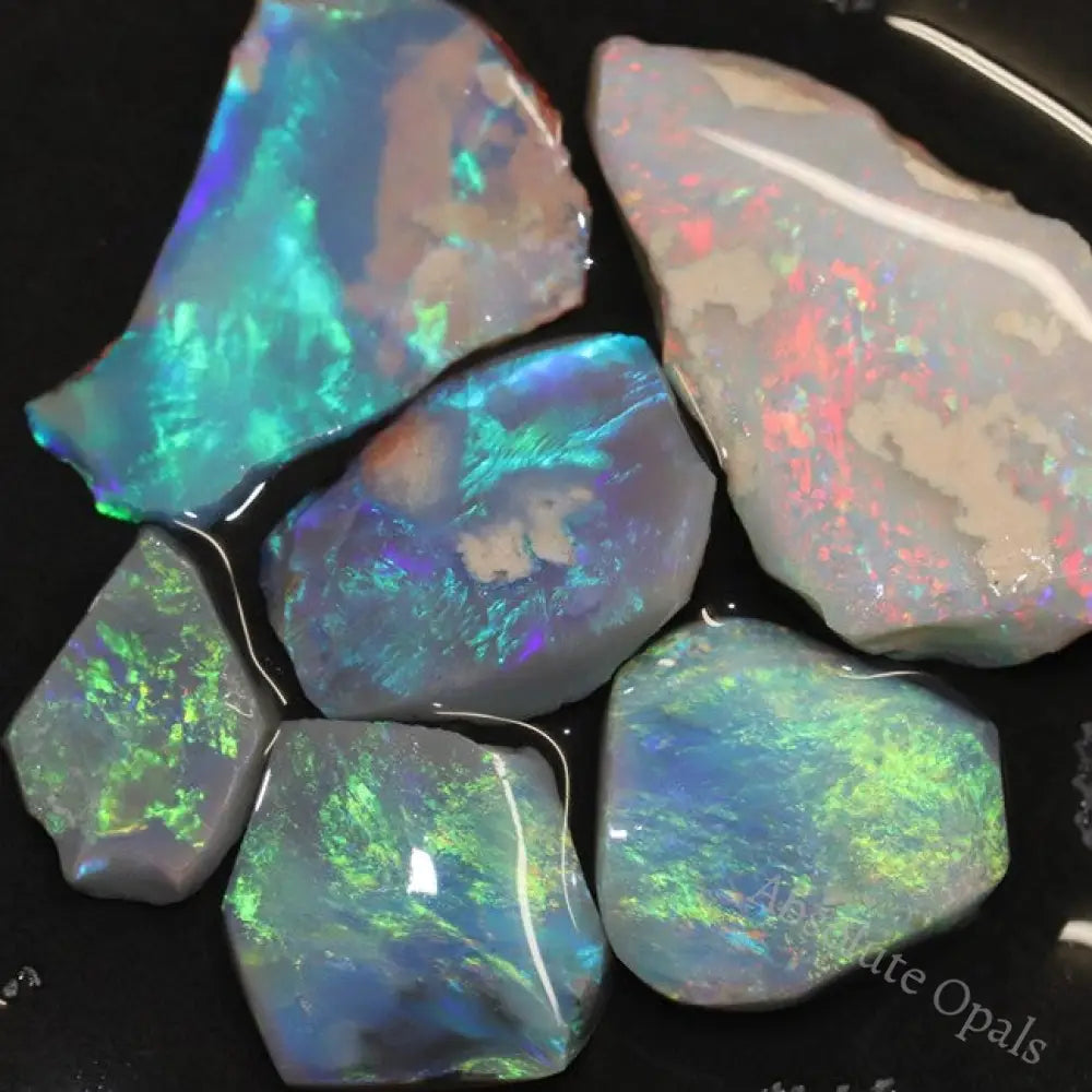 29.05 Cts Australian Black Opal Rough Rubs Lightning Ridge Parcel