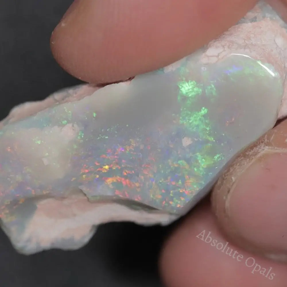 29.30 Cts Australian Semi Black Opal Rough Lightning Ridge Polished Specimen