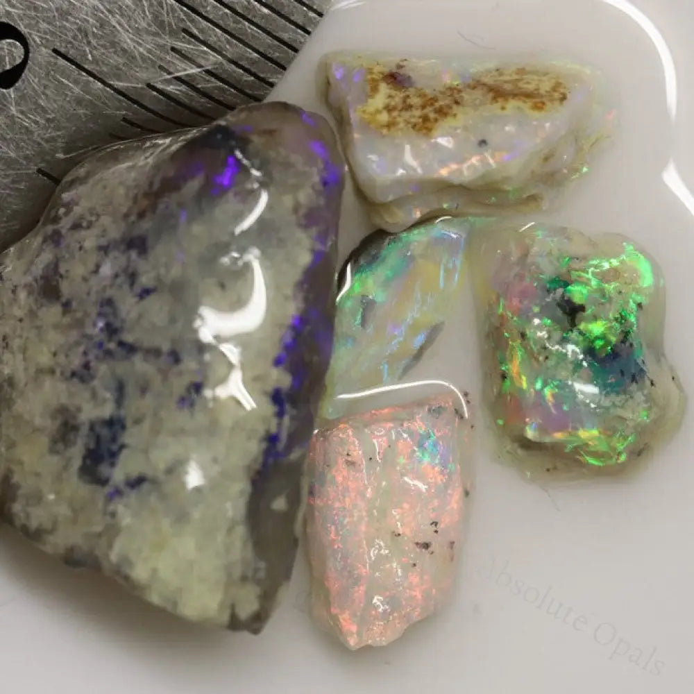 29.30 Cts Australian Solid Opal Rough Parcel Lightning Ridge Stones