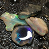 29.75 Cts Australian Solid Black Opal Rough Nobby Lightning Ridge Parcel