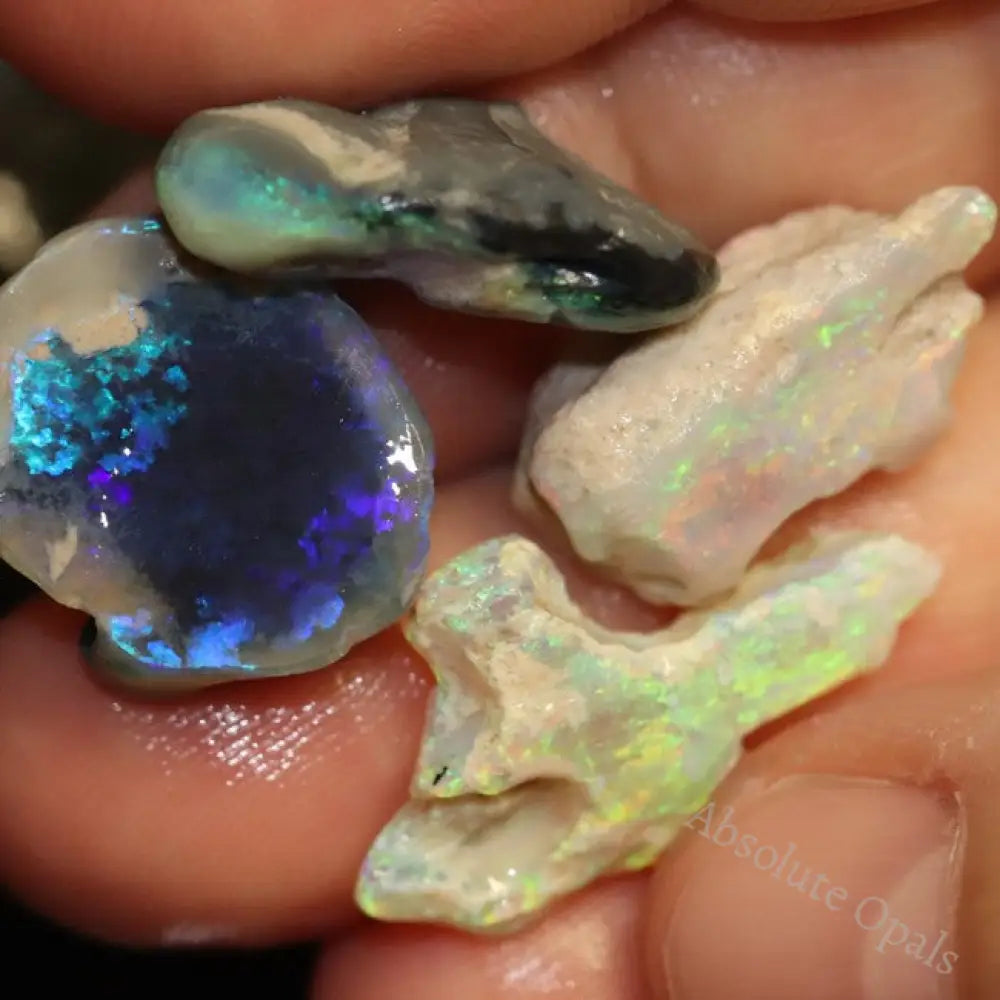 29.75 Cts Australian Solid Black Opal Rough Nobby Lightning Ridge Parcel