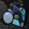 29.29 cts Rough Black Opal Rubs Parcel Lightning Ridge