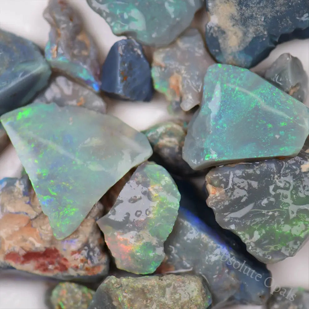 Australian Rough Opal Parcel Lightning Ridge - Potch and Colour