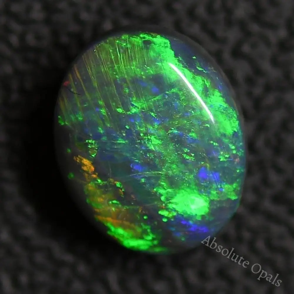 3.00 Cts Australian Solid Opal Gem Stone Lightning Ridge Black