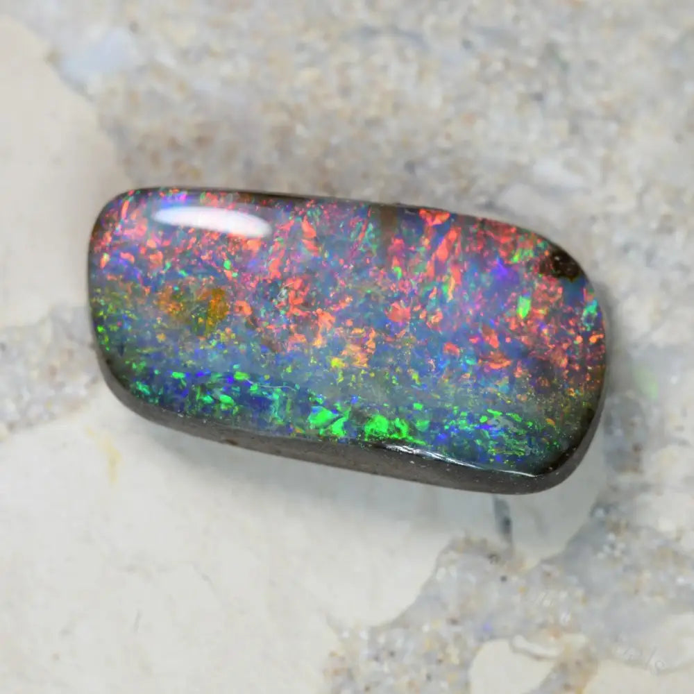 3.03 cts Red Boulder Opal Cut Stone