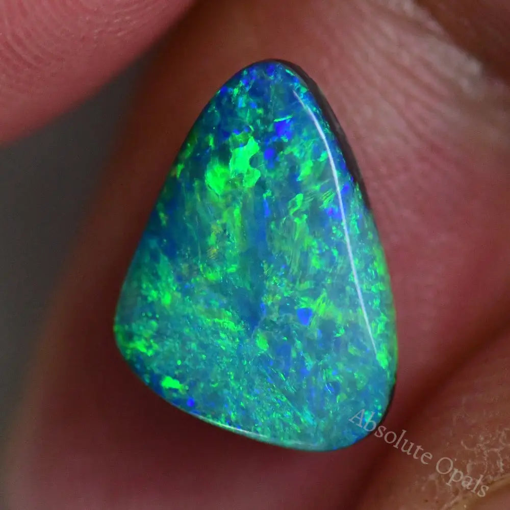 3.05 Cts Australian Black Opal Solid Stone Lightning Ridge