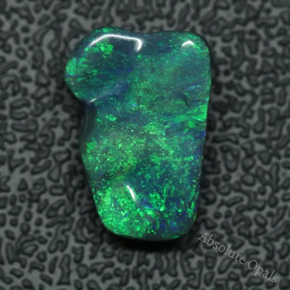 3.09 Cts Australian Black Solid Opal Carving Lightning Ridge Cmr