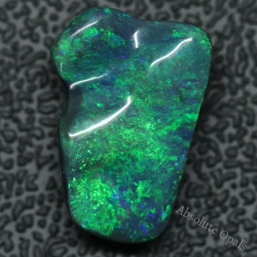 3.09 Cts Australian Black Solid Opal Carving Lightning Ridge Cmr