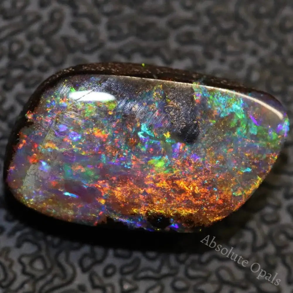 3.10 Cts Australian Boulder Opal Cut Loose Stone