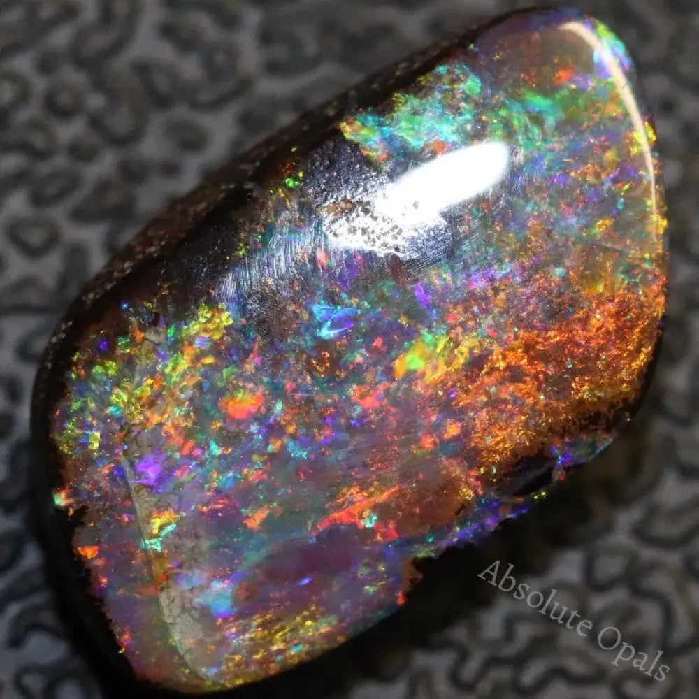 3.10 Cts Australian Boulder Opal Cut Loose Stone