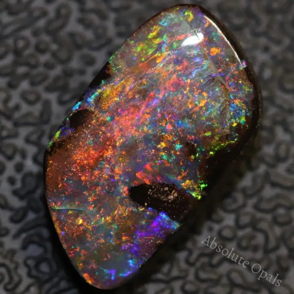 3.10 Cts Australian Boulder Opal Cut Loose Stone