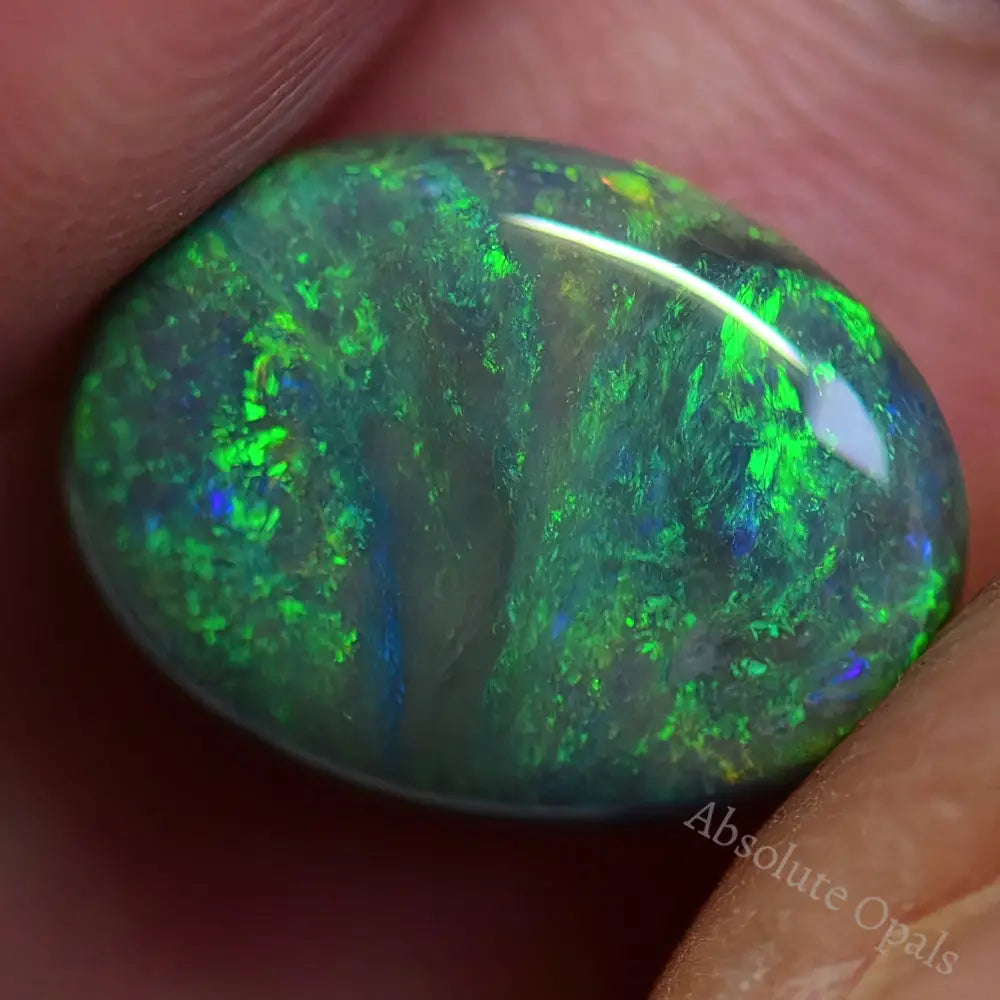 3.23 Cts Australian Semi Black Opal Solid Lightning Ridge