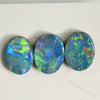 3.25 Cts Australian Opal Doublet Stone Cabochon 3Pcs 8X6