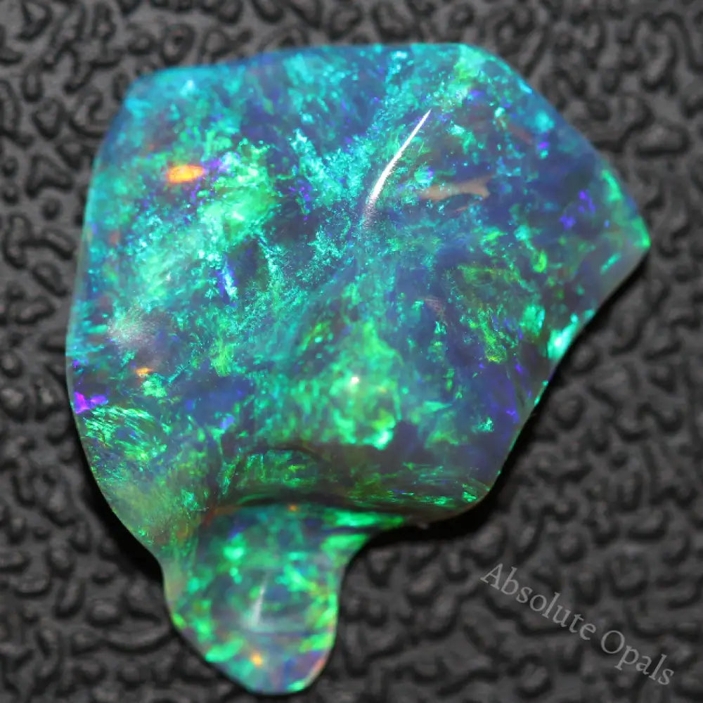 3.45 Cts Australian Opal Lightning Ridge Solid Crystal Carving Loose Stone