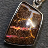 Australian Boulder Opal with Silver Pendant