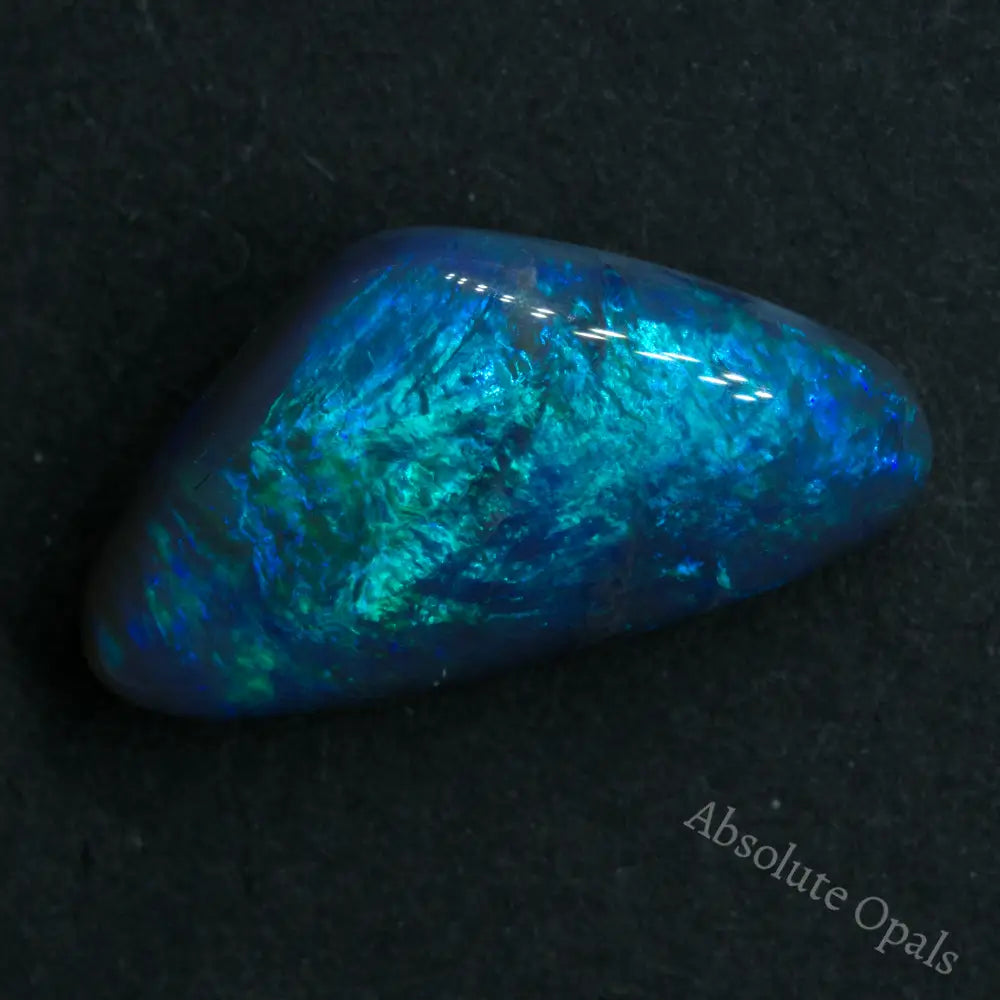 3.47 Cts Australian Semi Black Opal Solid Lightning Ridge Stone