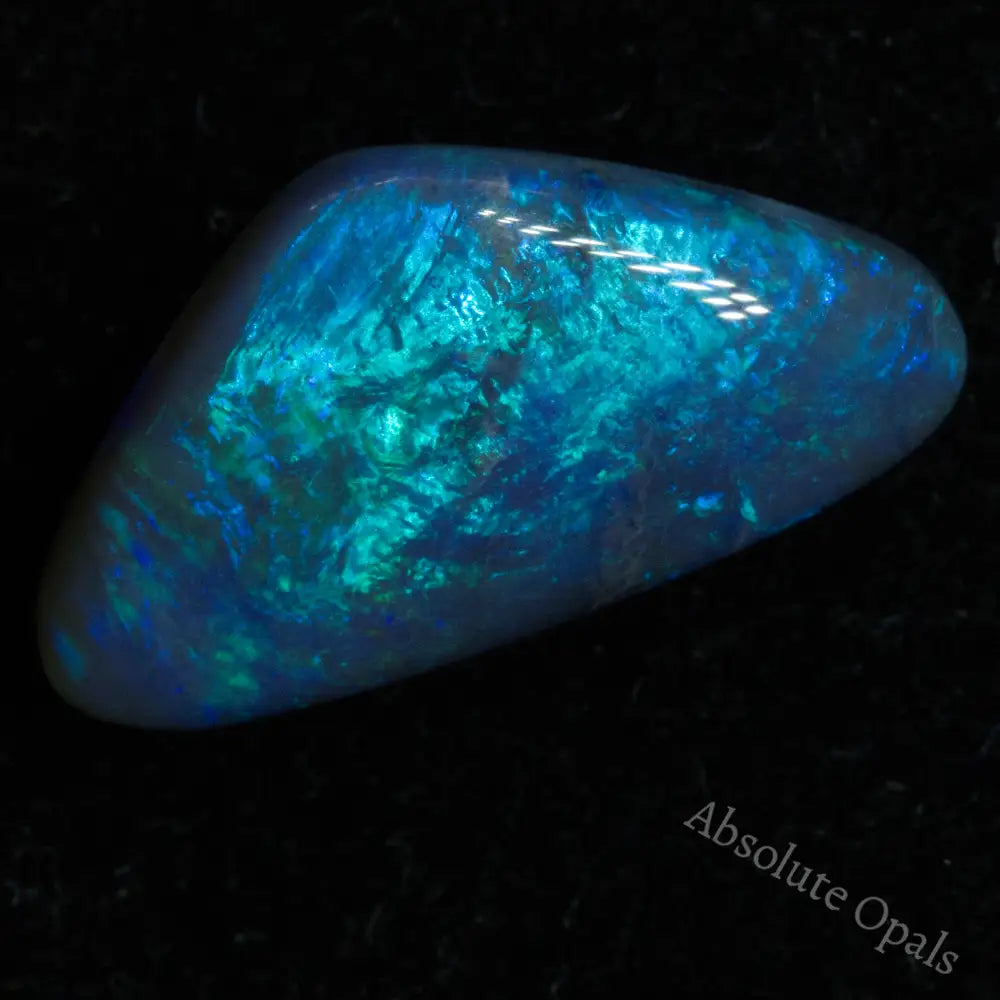 3.47 Cts Australian Semi Black Opal Solid Lightning Ridge Stone