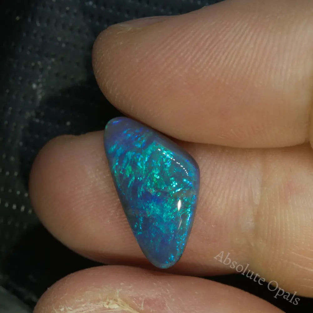 3.47 Cts Australian Semi Black Opal Solid Lightning Ridge Stone