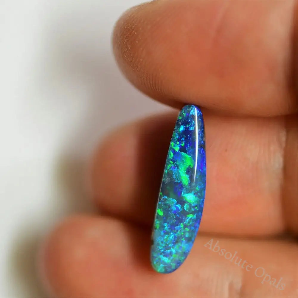 3.49 Cts Australian Black Solid Opal Lightning Ridge Cmr