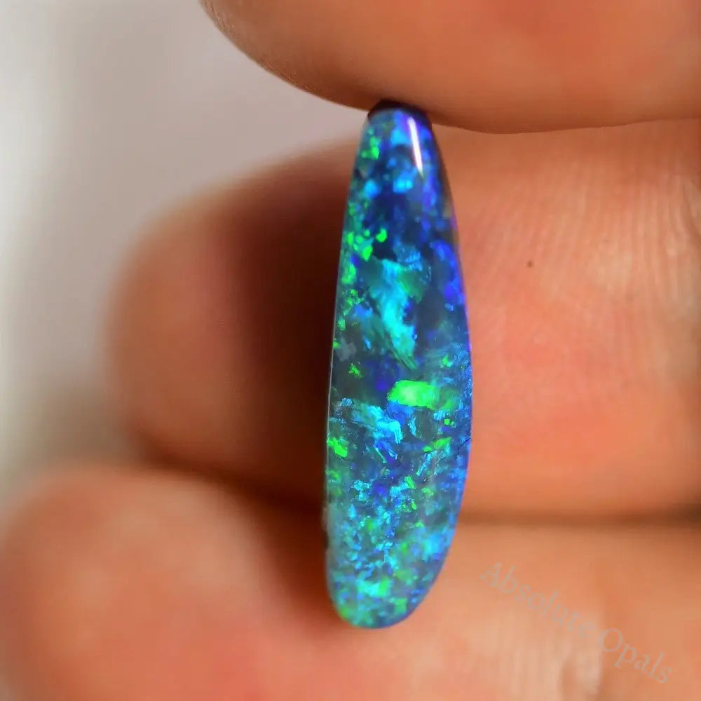 3.49 Cts Australian Black Solid Opal Lightning Ridge Cmr