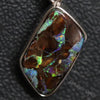 3.5 G Australian Boulder Opal With Silver Pendant: L 29.1 Mm Jewellery