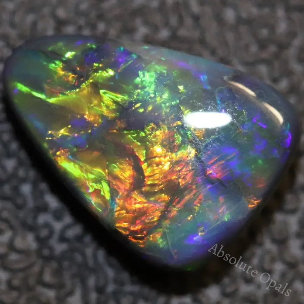 3.71 Cts Australian Black Opal Lightning Ridge Solid Stone