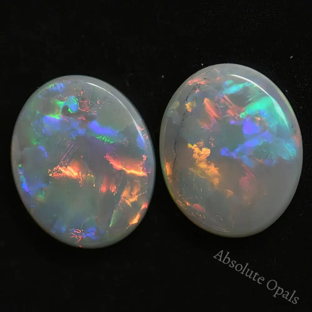 3.74 Cts Opal Cabochon Pairs Australian Solid Stone South Australia Light