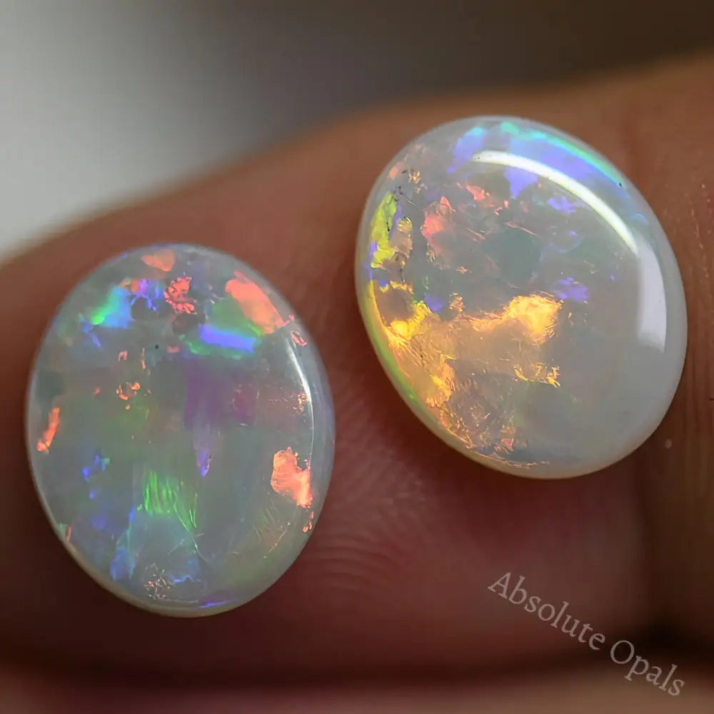 3.74 Cts Opal Cabochon Pairs Australian Solid Stone South Australia Light